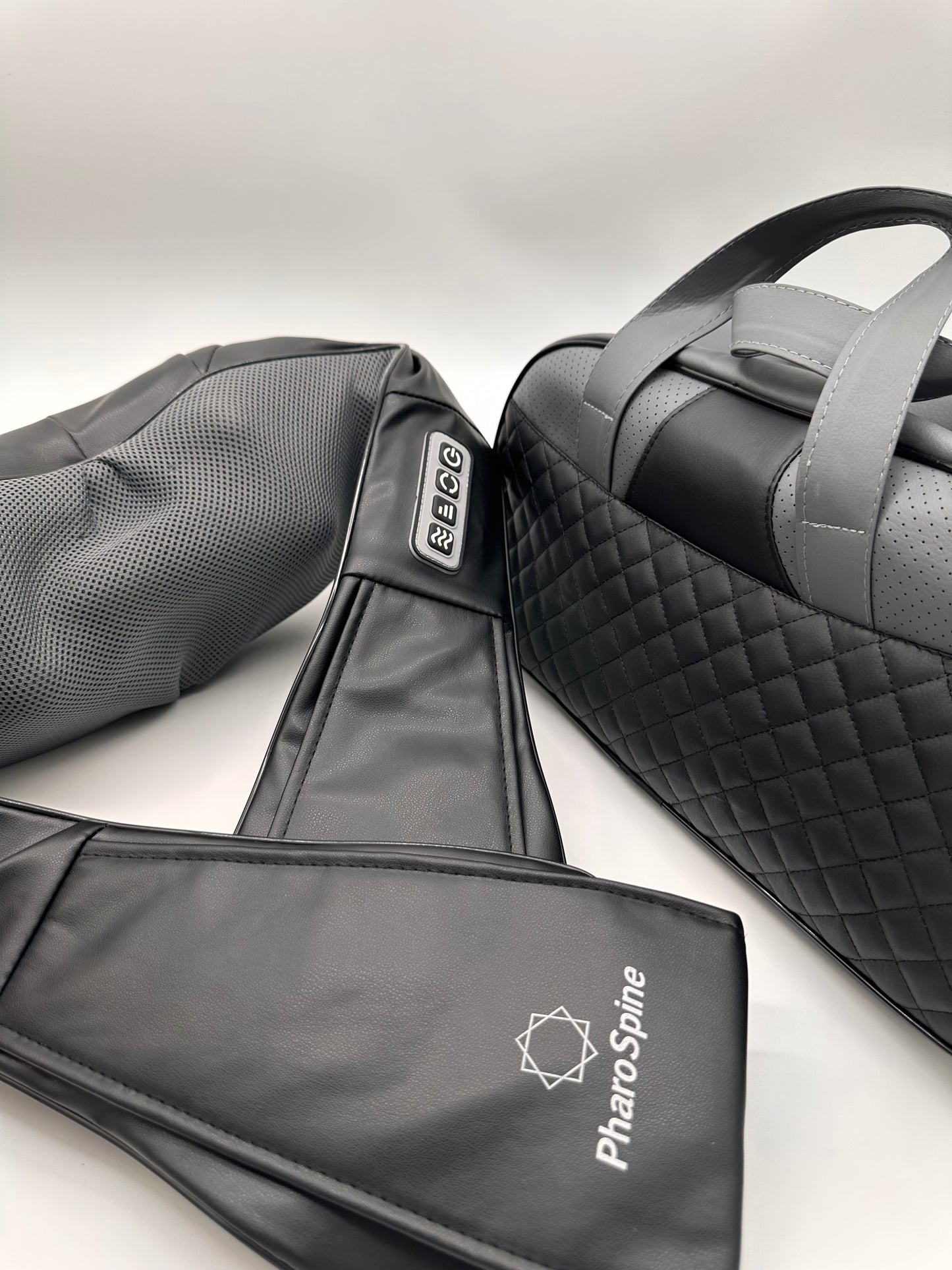 PharpSpine - The Full Revive - Shoulders, Neck, & Full Body Heated Massager - Luxury Carry Bag & Car Adapter Included