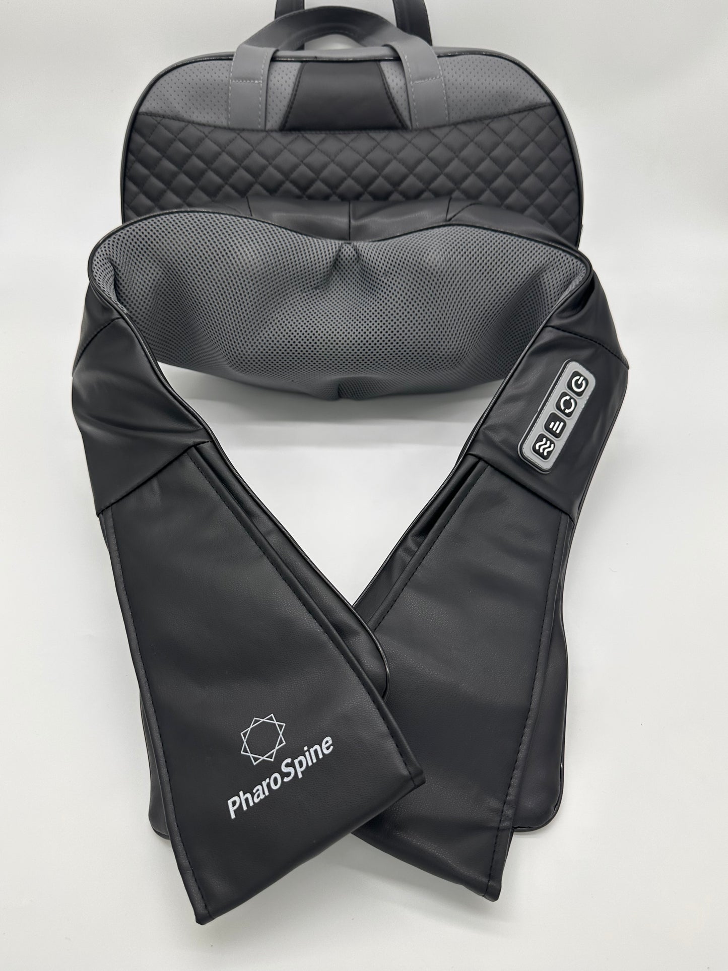 PharpSpine - The Full Revive - Shoulders, Neck, & Full Body Heated Massager - Luxury Carry Bag & Car Adapter Included