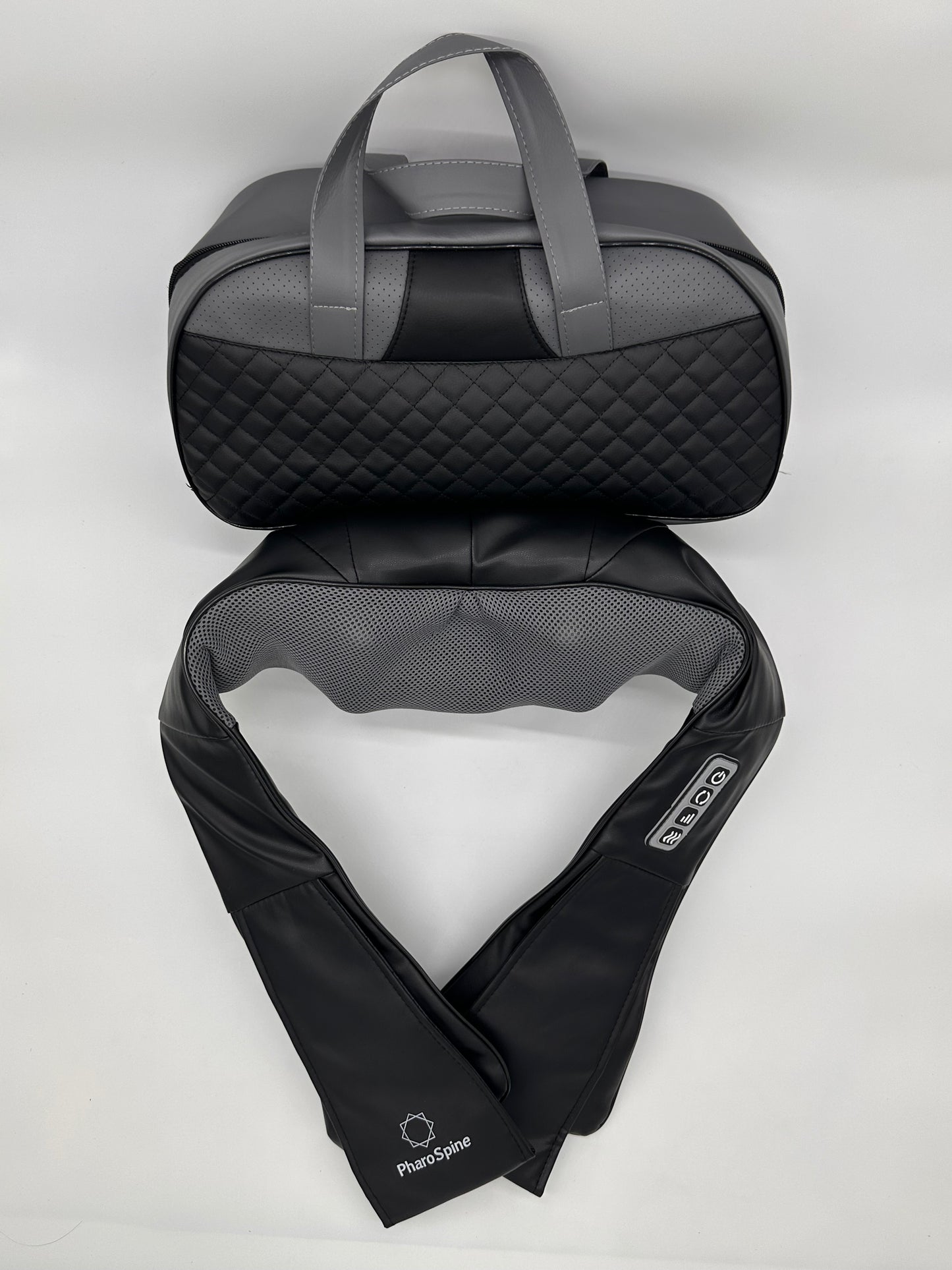 PharpSpine - The Full Revive - Shoulders, Neck, & Full Body Heated Massager - Luxury Carry Bag & Car Adapter Included